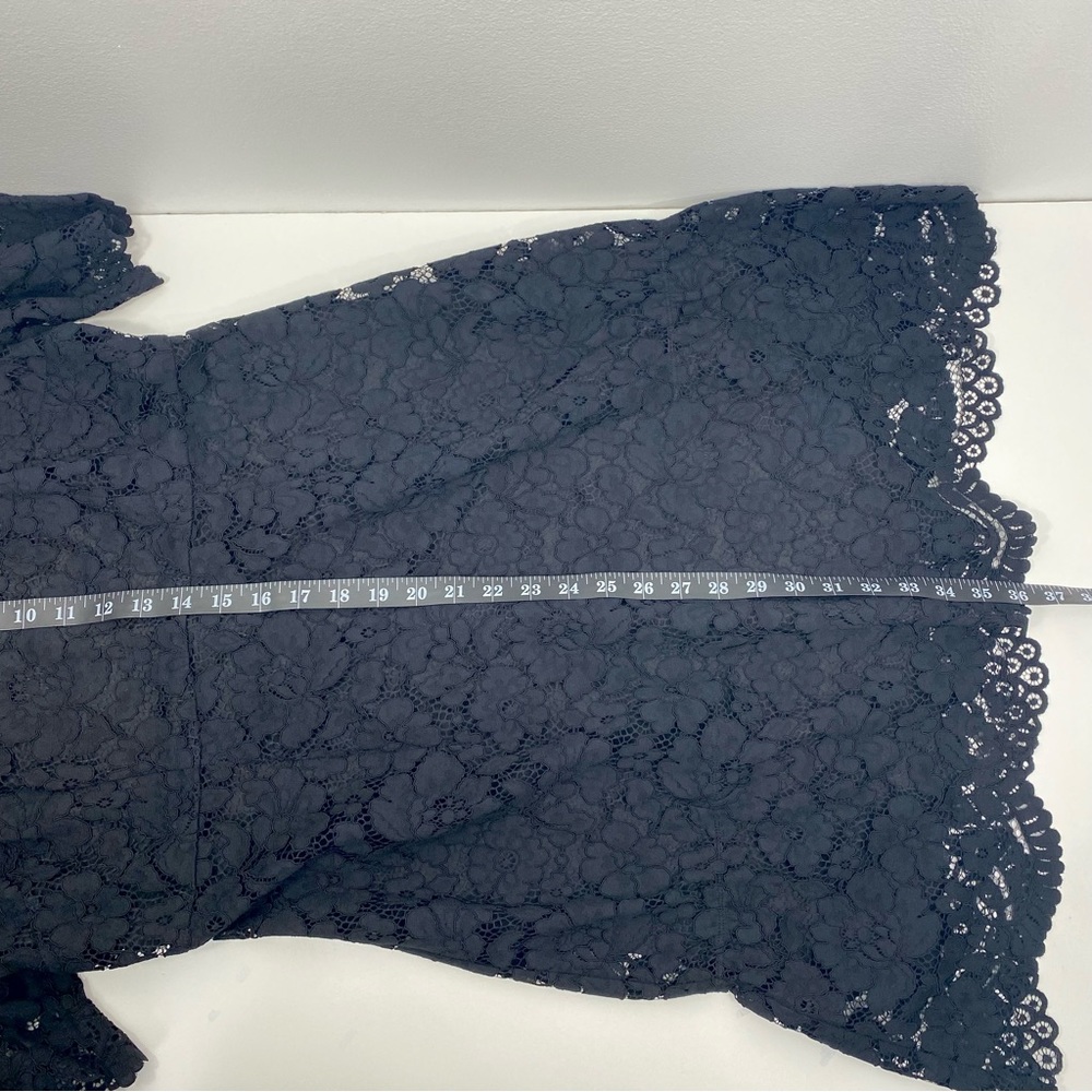 Lark & Ro Black Floral Lace Overlay Cocktail Dress LBD Little Black Dress 12 - Picture 13 of 15